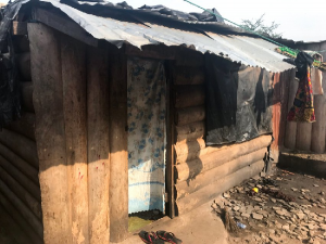 The shack that Melphia shares with four other girls